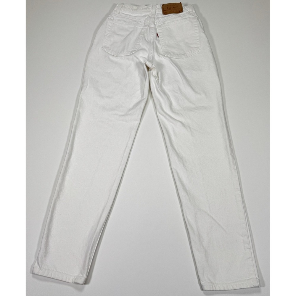 VTG Levi's 512 Slim Fit Tapered Leg Womens Size 9M White Denim Jeans 90s Y2K USA